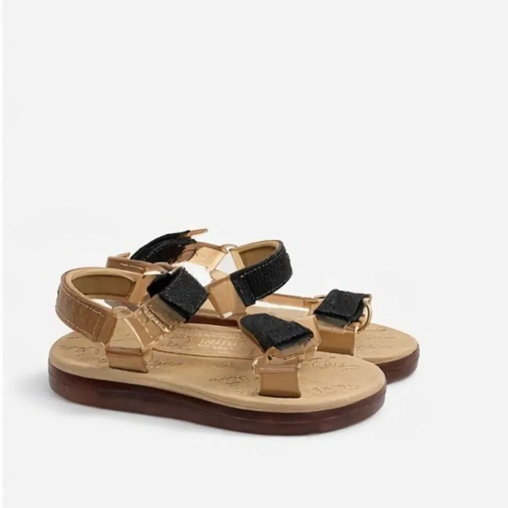 Mini Melissa Toddler Mini Papete + Rider BB Sandal 7 Beige Black NIB
